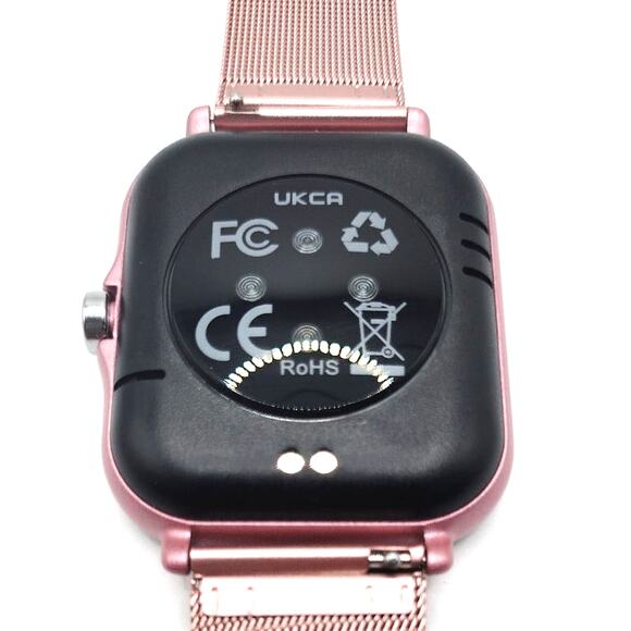 Pink Smartwatch Stainless Steel for Android or Apple Fitness Sleep Heart Tracker - Picture 9 of 10